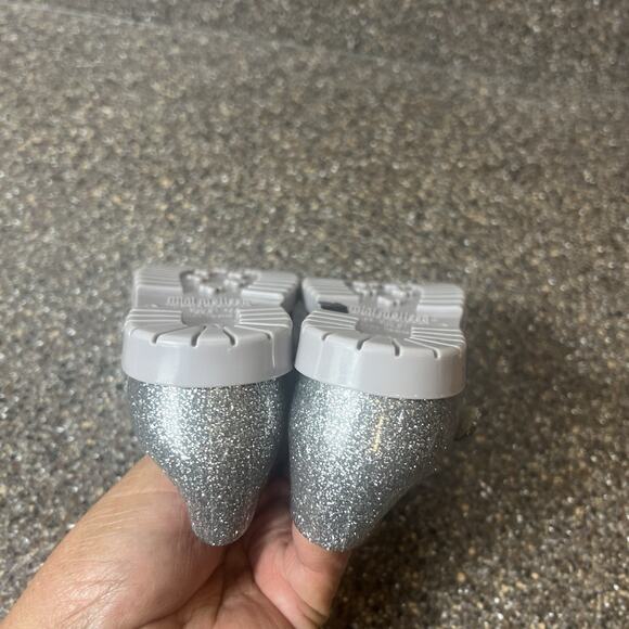 Mini Melissa Kids Little Girl Toddler Sz 7 Silver Glitter Bow Tassel Rubber Shoe - Picture 7 of 10